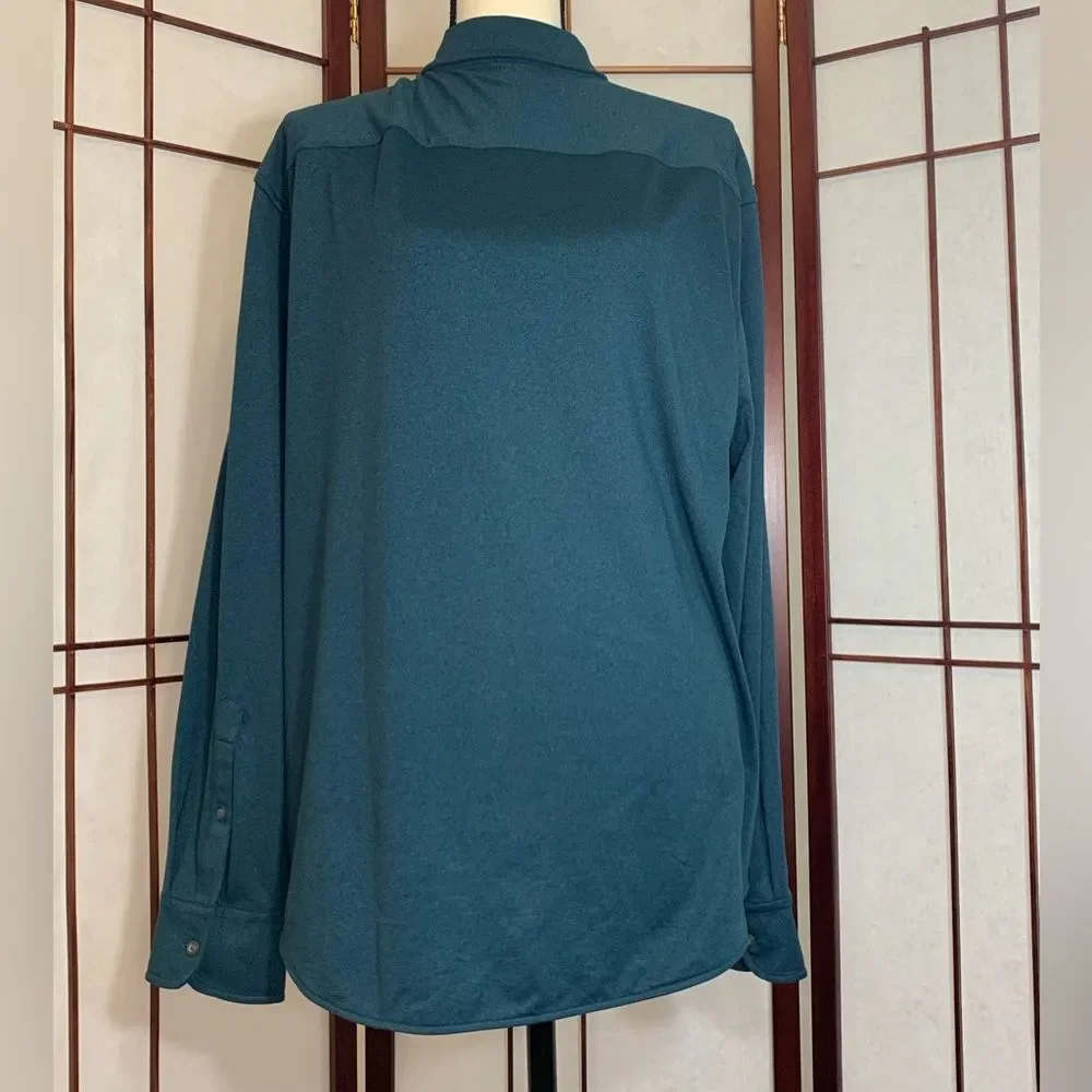 Untuckit Perfect Tee Teal Button Down Casual shirt